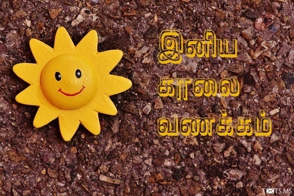 Tamil Good Morning Wishes with Smiling Sun