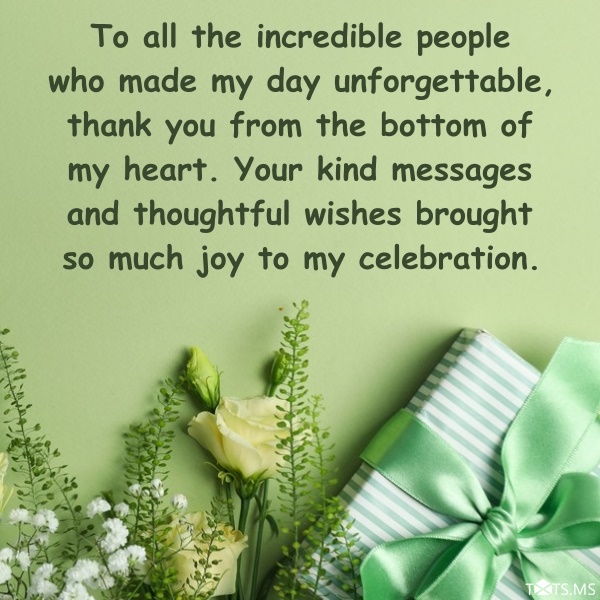 Thank You Messages for Birthday Wishes