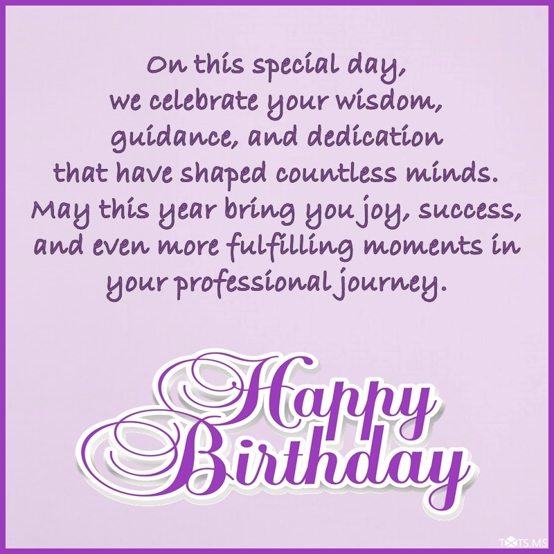 Birthday Wishes for Professor