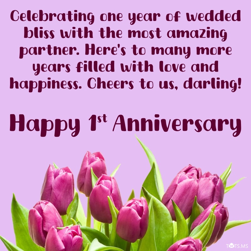 1st Anniversary Wishes for Wife