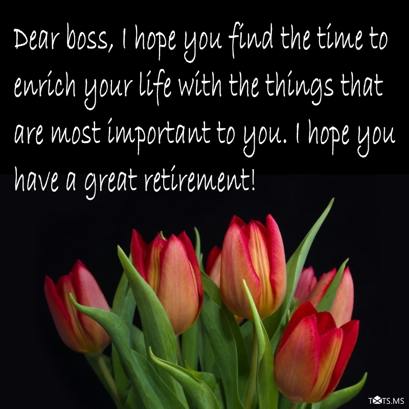 Retirement Wishes for Boss