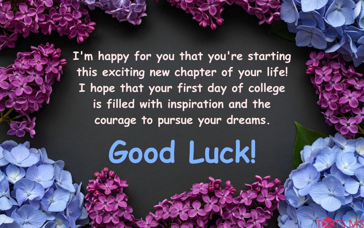 First Day of College Wishes